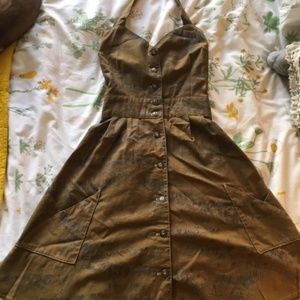 Halter top Swing Dress, Vintage material